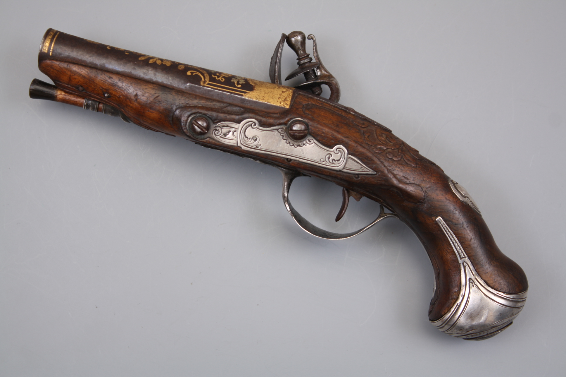 Пистолет кремневый дорожный кон. 18 века, Франция.